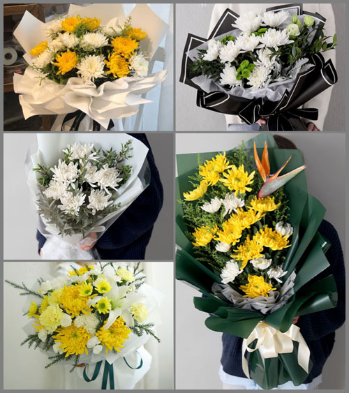 安徽蚌埠市淮上区梅桥镇菊花园社区白事花束代送